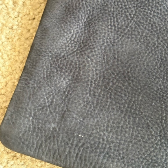 CLARE V. Los Angeles Anthropologie casual Navy blue suede clutch handheld purse - Picture 9 of 16